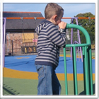 The steel playground talk tubes are buried underground and offer an interesting activity for junior use