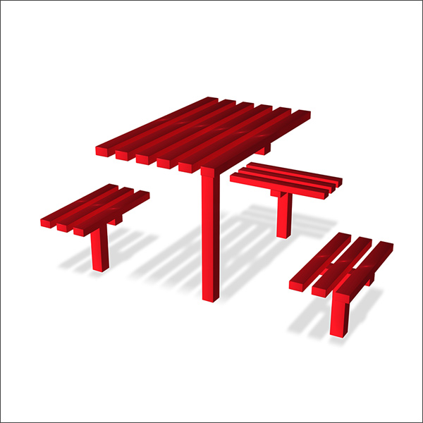 Steel Outdoor Square Playground Picnic Bench & Seating Steel Outdoor Square Playground Picnic Bench & Seating
