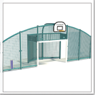 Outdoor Steel Mesh Arched Playground Sports Wall Goal MUGA