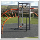 Outdoor Childrens Playground Climbing Frame Installation
