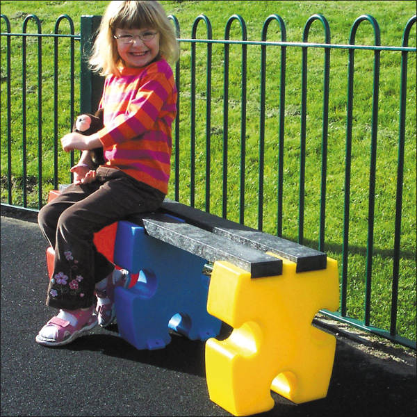 Outdoor Junior Jigsaw Childrens Playground Seating Bench Outdoor Junior Jigsaw Childrens Playground Seating Bench