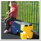 Outdoor Junior Jigsaw Childrens Playground Seating Bench