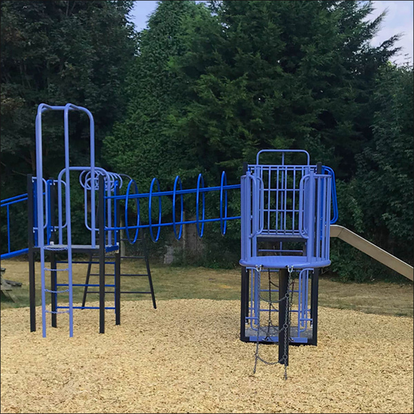 Outdoor Childrens Playground Climbing Frame And Slide Installation Outdoor Childrens Playground Climbing Frame And Slide InstallationInstallation
