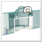 Outdoor Steel Mesh Curved Back Playground Sports Wall Goal MUGA