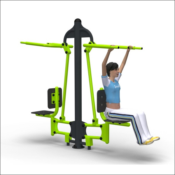 Outdoor Activity Double Seated Pull Up Exercise Station For Public Fitness  Exercise Trails.