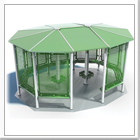 Double Size Steel Mesh Outdoor Weather Shelter