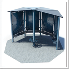 Half Size Steel Mesh Outdoor Weather Shelter