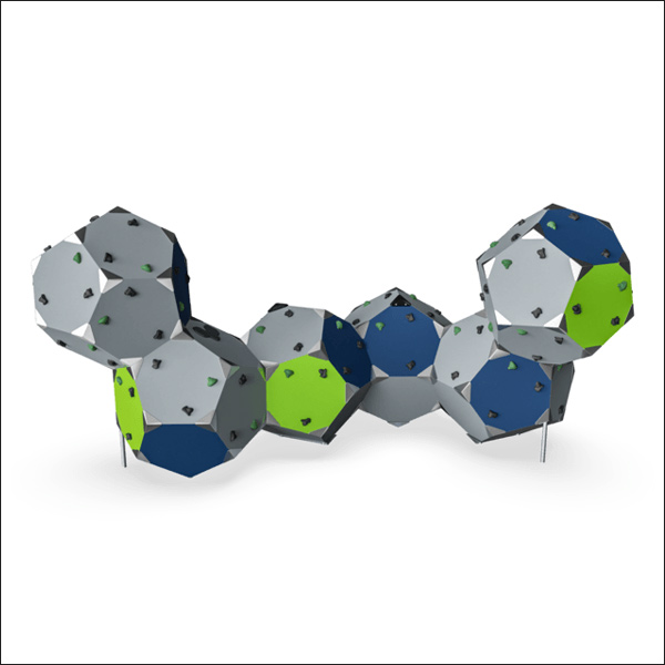 Multiple hexagonal playground climbing blocks Multiple hexagonal playground climbing blocks