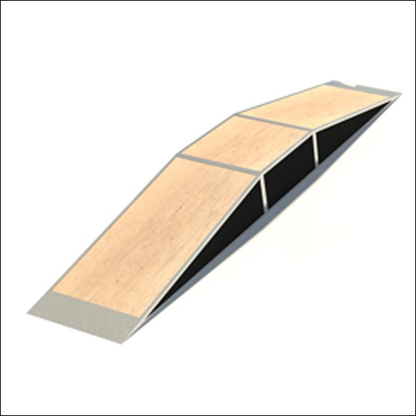 Outdoor Inclined Flat Top Skate Board Park Ramp