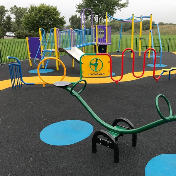 Installation Of Junior Outdoor Playground Area Steel Equipment Installation Of Junior Outdoor Playground Area Steel Equipment