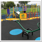 Installation Of Junior Outdoor Playground Area Steel Equipment