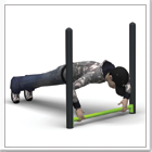 Fitness Trial Single Push Up Bar