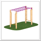 Outdoor Timber Monkey Bars