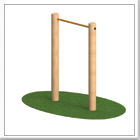Outdoor Timber Chin Up Bars
