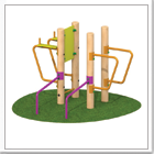 Outdoor Timber Fitness Station