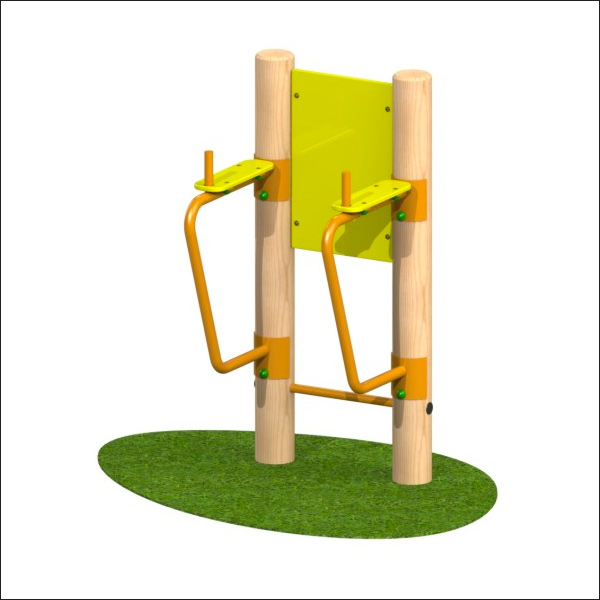 fitness trail vertical leg lift with timber supports. fitness trail vertical leg lift with timber supports.