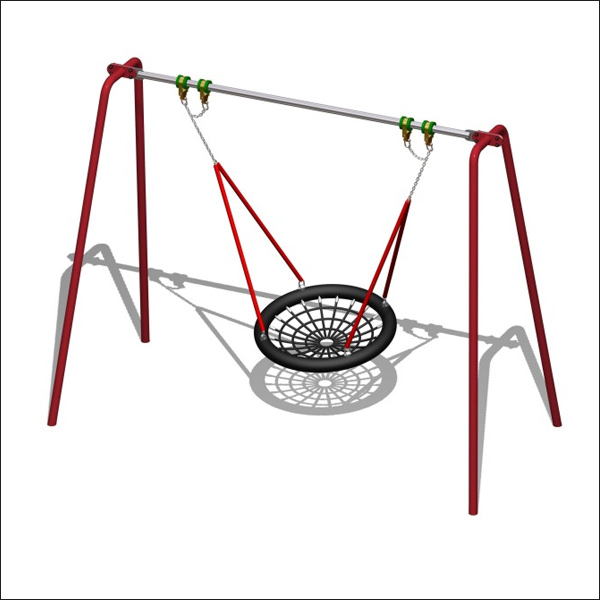 Outdoor Traditional Playground Basket Swing For Use In Parks & Schools.
