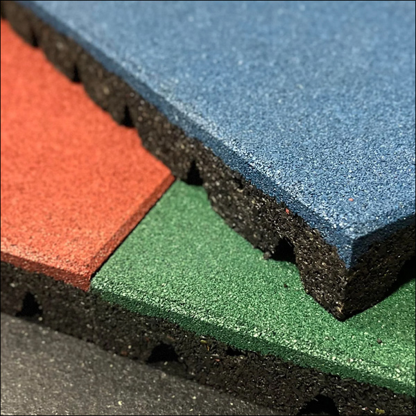 Outdoor Rubber Play Bark Chippings Playground Surface Installation. Outdoor Rubber Playground Surface Safety Tiles InstallationInstallation.