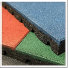 Outdoor Rubber Playground Surface Safety Tiles Installation