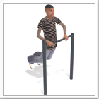Fitness trail single warm up exercise bar