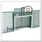 Outdoor Steel Mesh Square Back Playground Sports Wall Goal MUGA