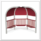 Outdoor Steel 3 Person Playground Shelter