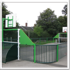 Installation Of Childrens Steel Sports Enclosure.