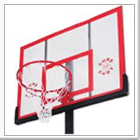 The Sure Shot 510 Acrylic is a practical outdoor portable playground basketball post.