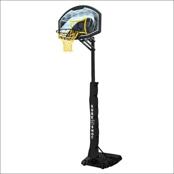 The Sure Shot 512R PVC Moulded is a mid level outdoor portable playground basketball post The Sure Shot 512R PVC Moulded is a mid level outdoor portable playground basketball post