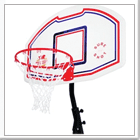 The Sure Shot 518 is a folding outdoor portable playground basketball post.
