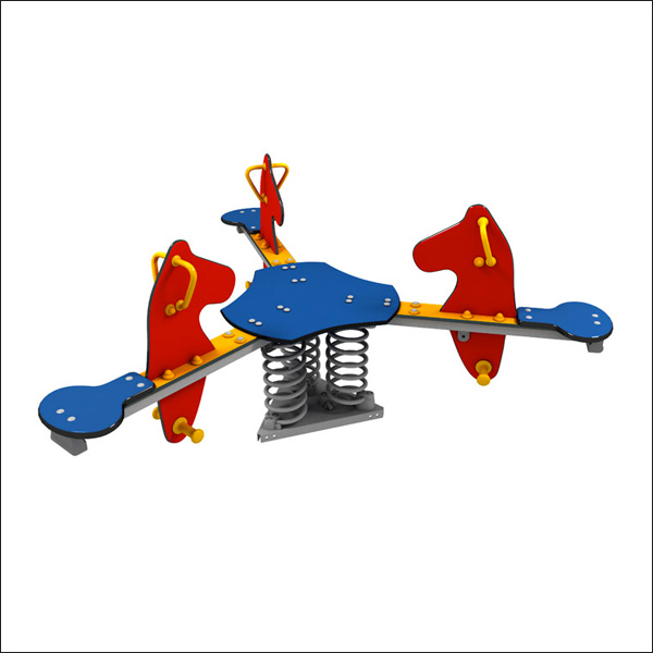Three Seat Horse Playground Seesaw Three Seat Horse Playground Seesaw