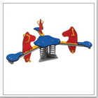Three Seat Horse Playground Seesaw