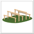 Outdoor Timber Trail Hurdles