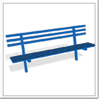Outdoor York Steel Playground Bench Seat