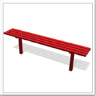York steel playground seating bench